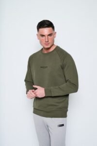 Heavyweight Terry Sweatshirt - Khaki - Image 4