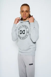 Heavyweight Terry Hoodies - Heather Grey - Image 2