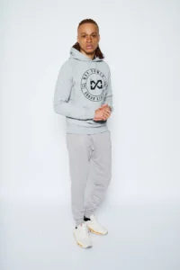 Heavyweight Terry Hoodies - Heather Grey - Image 3