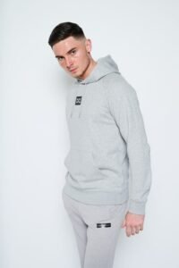 Heavyweight Terry Hoodies - Heather Grey - Image 3