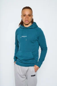Heavyweight Terry Hoodies - Teal Blue - Image 2