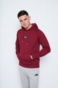 Heavyweight Terry Hoodies - Burgundy - Image 2