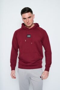 Heavyweight Terry Hoodies - Burgundy - Image 3