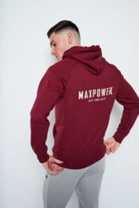 Heavyweight Terry Hoodies - Burgundy - Image 4