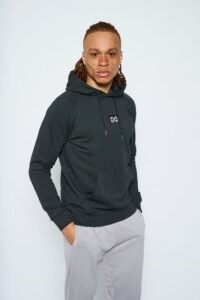 Heavyweight Terry Hoodies - Dark Heather Grey - Image 3