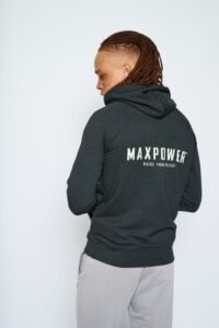 Heavyweight Terry Hoodies - Dark Heather Grey - Image 4