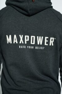 Heavyweight Terry Hoodies - Dark Heather Grey - Image 5