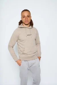 Heavyweight Terry Hoodies - Heather Sand - Image 3