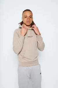 Heavyweight Terry Hoodies - Heather Sand - Image 4