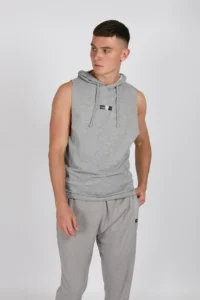 Muscle Hoodie - Heather Grey - Image 2