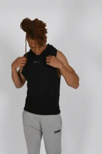 Muscle Hoodie - Black - Image 2